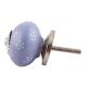 Slate Blue Dotted Ceramic Knobs 